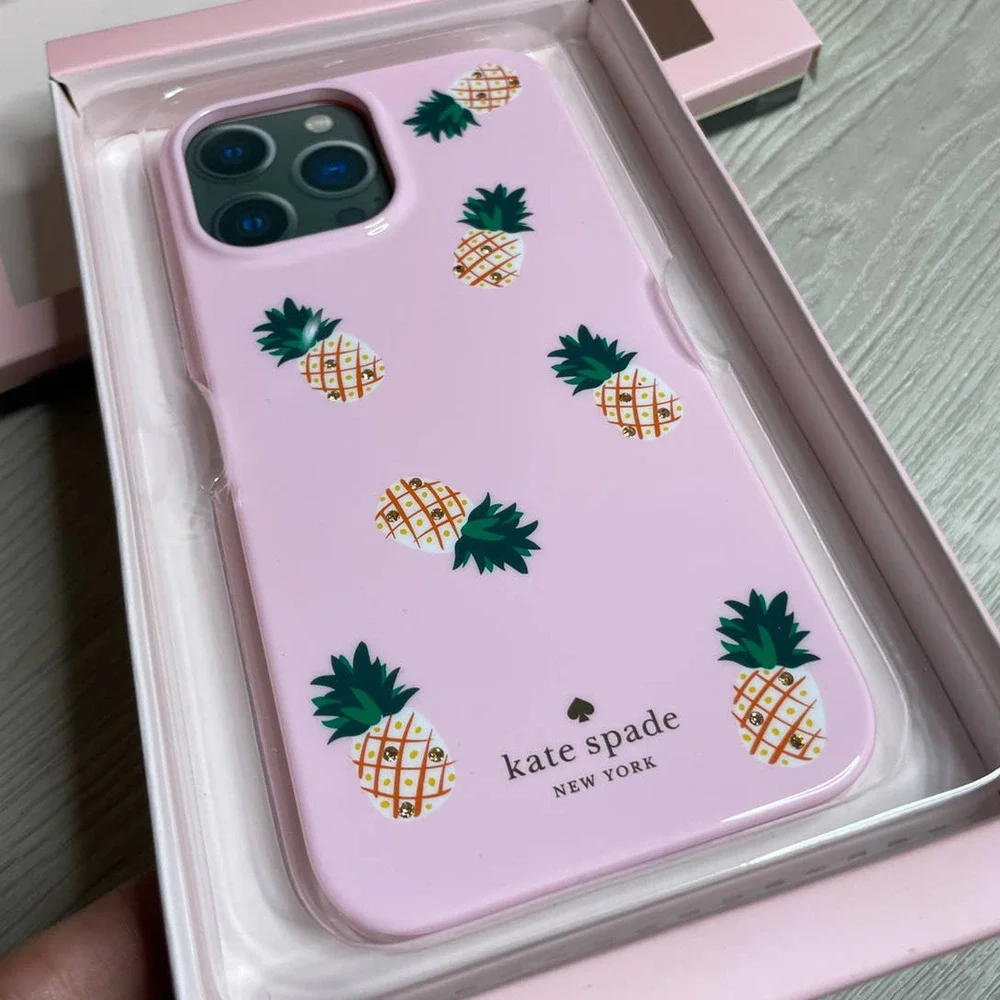 Kate Spade Jeweled Pineapple  Pink Iphone 13 PRO MAX case